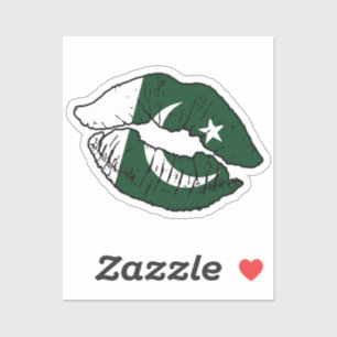 Pakistan Pakistaanse lippenstift liefde vlag Sticker