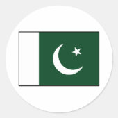 Pakistan - Pakistaanse vlag Ronde Sticker (Voorkant)