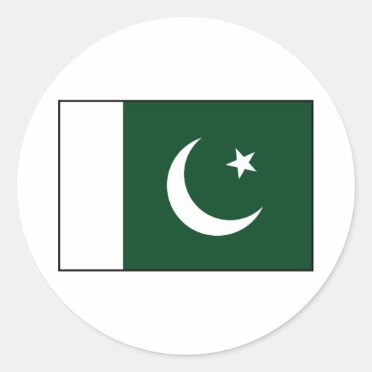 Pakistan - Pakistaanse vlag Ronde Sticker (Voorkant)