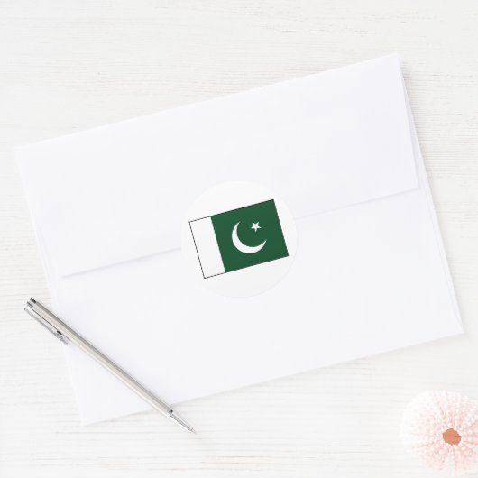 Pakistan - Pakistaanse vlag Ronde Sticker (Envelop)