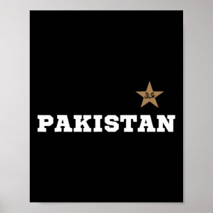 Pakistan Pakistaanse Vlag Ster Cricket Heren Dames Poster
