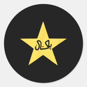 Pakistan Pakistaanse Vlag Ster Cricket Heren Dames Ronde Sticker