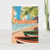 Pakistan Poster  vakantie Feestdagen Kaart (Voorkant)