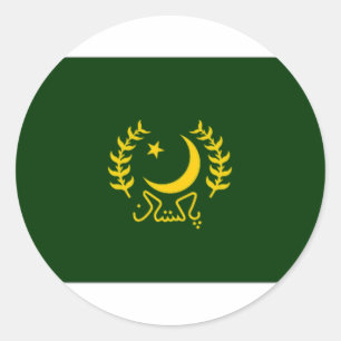 Pakistan President vlag Ronde Sticker