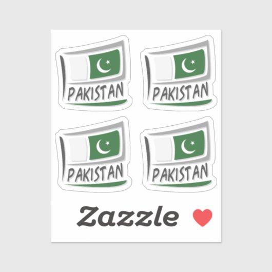 Pakistan Pride X-vlag Sticker (Vel)