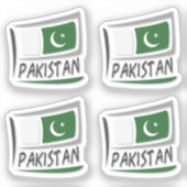 Pakistan Pride X-vlag Sticker (Voorkant)