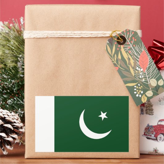 Pakistan Rechthoekige Sticker (Feestdagen)