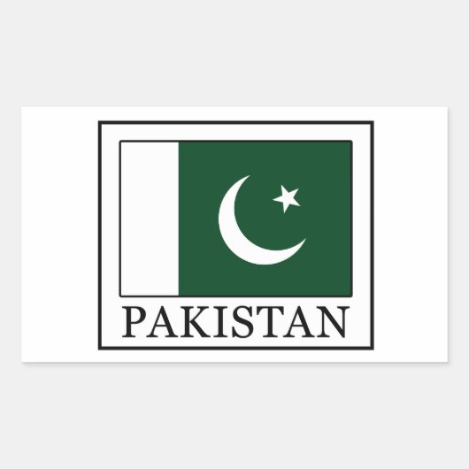 Pakistan Rechthoekige Sticker (Voorkant)
