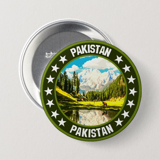 Pakistan Ronde Button 7,6 Cm (Voorkant /achterkant)