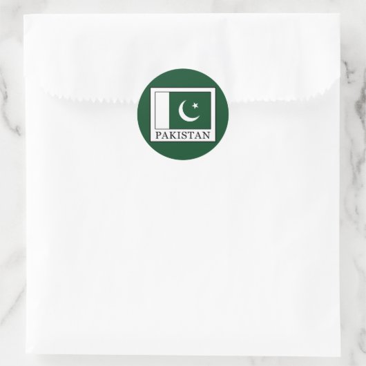 Pakistan Ronde Sticker (Tas)