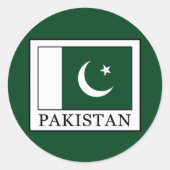 Pakistan Ronde Sticker (Voorkant)