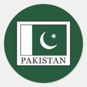 Pakistan Ronde Sticker (Voorkant)