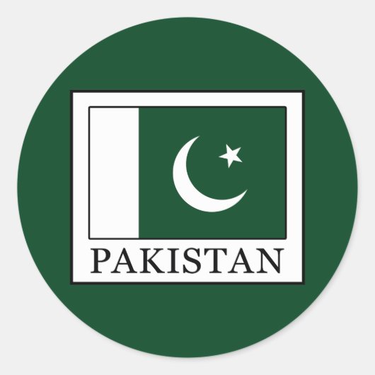 Pakistan Ronde Sticker (Voorkant)