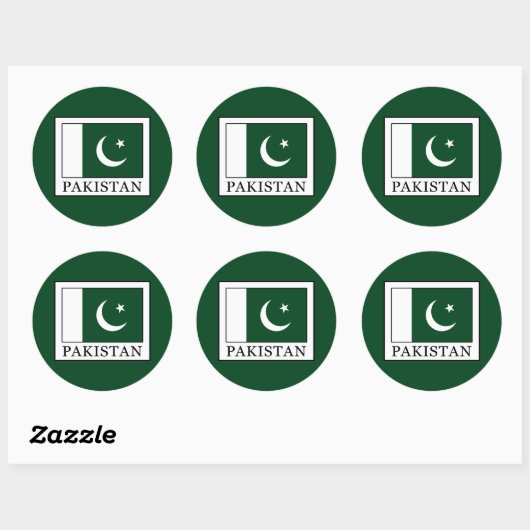 Pakistan Ronde Sticker (Vel)