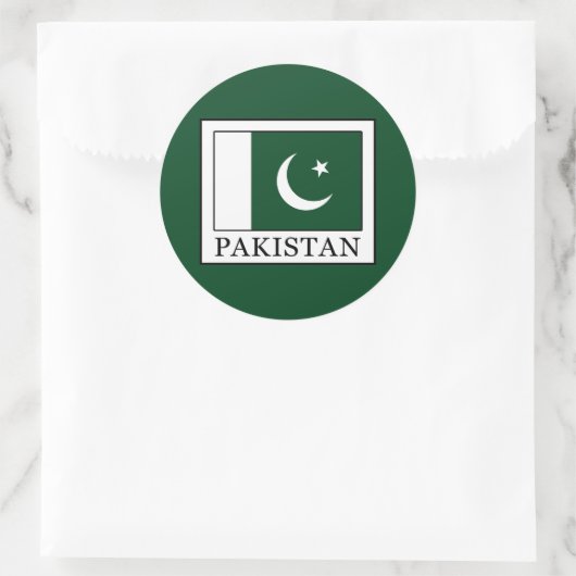 Pakistan Ronde Sticker (Tas)