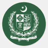 Pakistan Ronde Sticker (Voorkant)