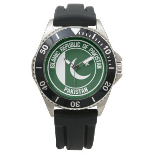Pakistan Round Emblem Horloge