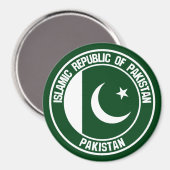 Pakistan Round Emblem Magneet (Voorkant / Achterkant)