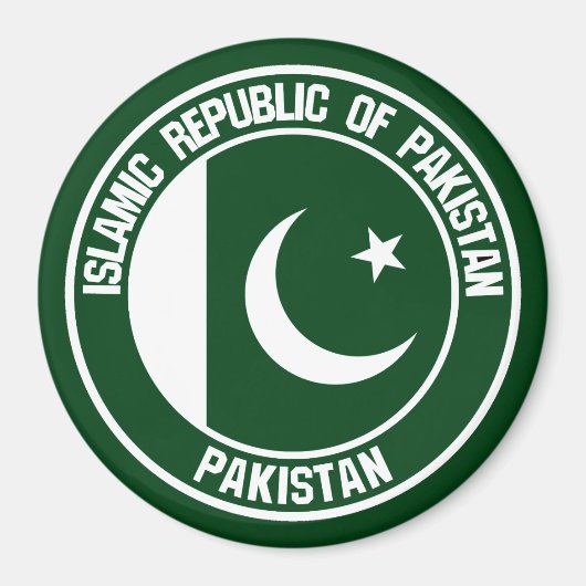 Pakistan Round Emblem Magneet (Voorkant)