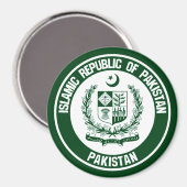 Pakistan Round Emblem Magneet (Voorkant / Achterkant)