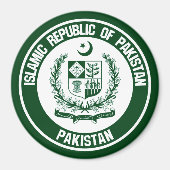 Pakistan Round Emblem Magneet (Voorkant)