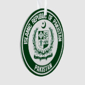 Pakistan Round Emblem Ornament (voorkant)