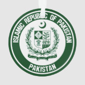 Pakistan Round Emblem Ornament (achterkant)