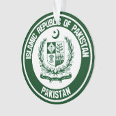 Pakistan Round Emblem Ornament (voorkant)