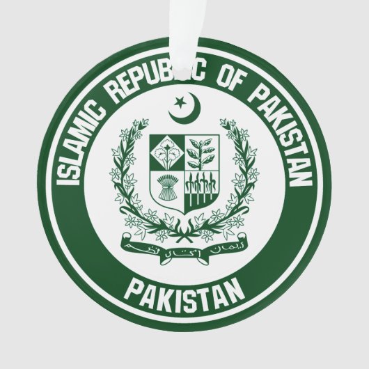 Pakistan Round Emblem Ornament (voorkant)