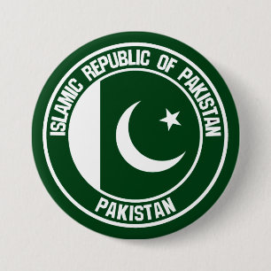 Pakistan Round Emblem Ronde Button 7,6 Cm