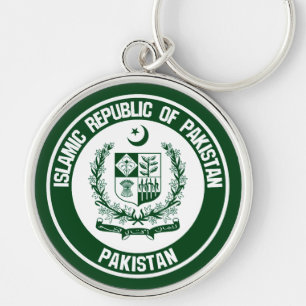 Pakistan Round Emblem Sleutelhanger