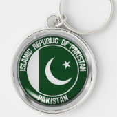 Pakistan Round Emblem Sleutelhanger (Voorkant)