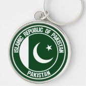 Pakistan Round Emblem Sleutelhanger (Voorkant)