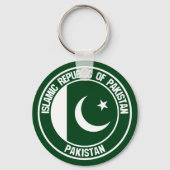 Pakistan Round Emblem Sleutelhanger (Voorkant)