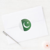 Pakistan Round Icon-vlag Ronde Sticker (Envelop)