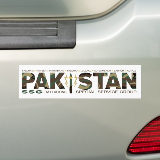 PAKISTAN SSG BUMPERSTICKER (Op auto)