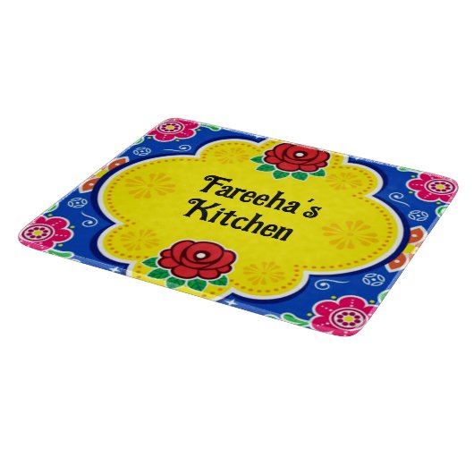 Pakistan Truck Art Glass snijplank (Hoek)