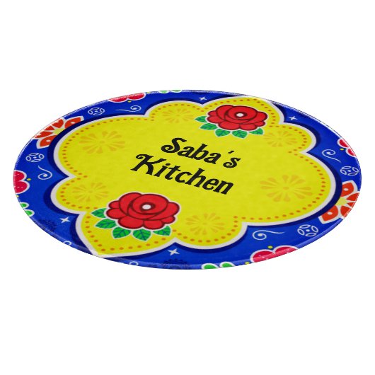  Pakistan Truck Art Glass snijplank (Hoek)