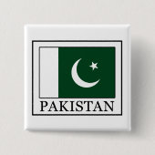 Pakistan Vierkante Button 5,1 Cm (Voorkant)