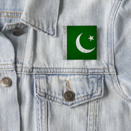 Pakistan Vierkante Button 5,1 Cm (In situ)