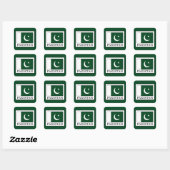 Pakistan Vierkante Sticker (Vel)