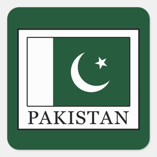 Pakistan Vierkante Sticker (Voorkant)