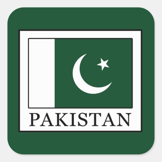 Pakistan Vierkante Sticker (Voorkant)