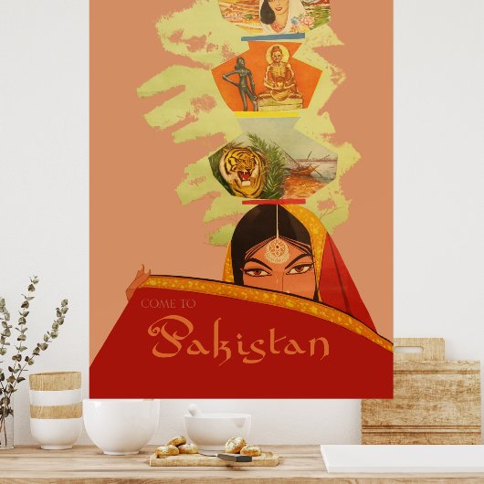 Pakistan - Vintage Poster (Keuken)