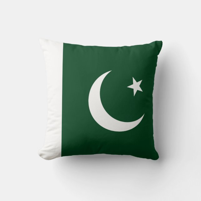 Pakistan Vlag Amerikaanse MoJo Pillow Kussen (Voorkant)