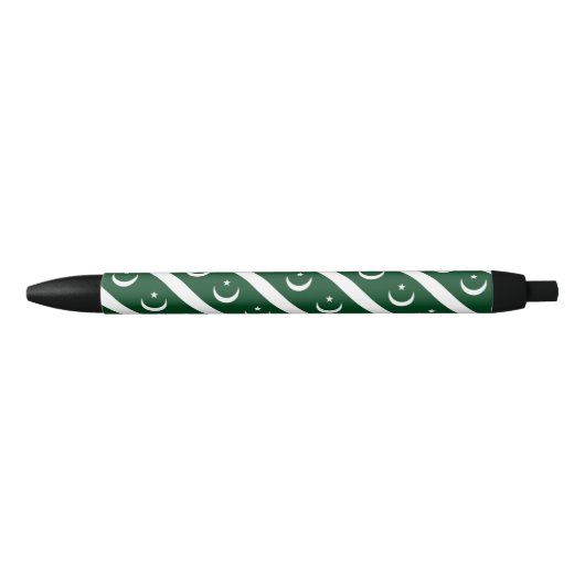 Pakistan vlag balpen zwarte inkt pen (Voorkant)