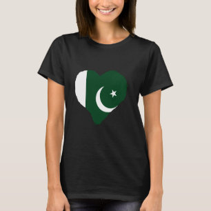 Pakistan Vlag Hart Pakistaanse Pride Pakistaanse R T-shirt