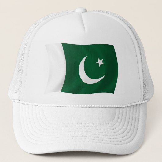 Pakistan Vlag Hoed Trucker Pet (Voorkant)