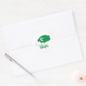 Pakistan vlag met Pakistan Heart Ronde Sticker (Envelop)