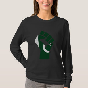Pakistan Vlag Pakistaanse wortels Handfist Pakista T-shirt